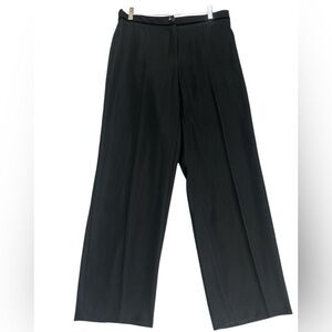 Joesph Ribkoff size 12 classic wider trouser with velvet belt trim great button!
